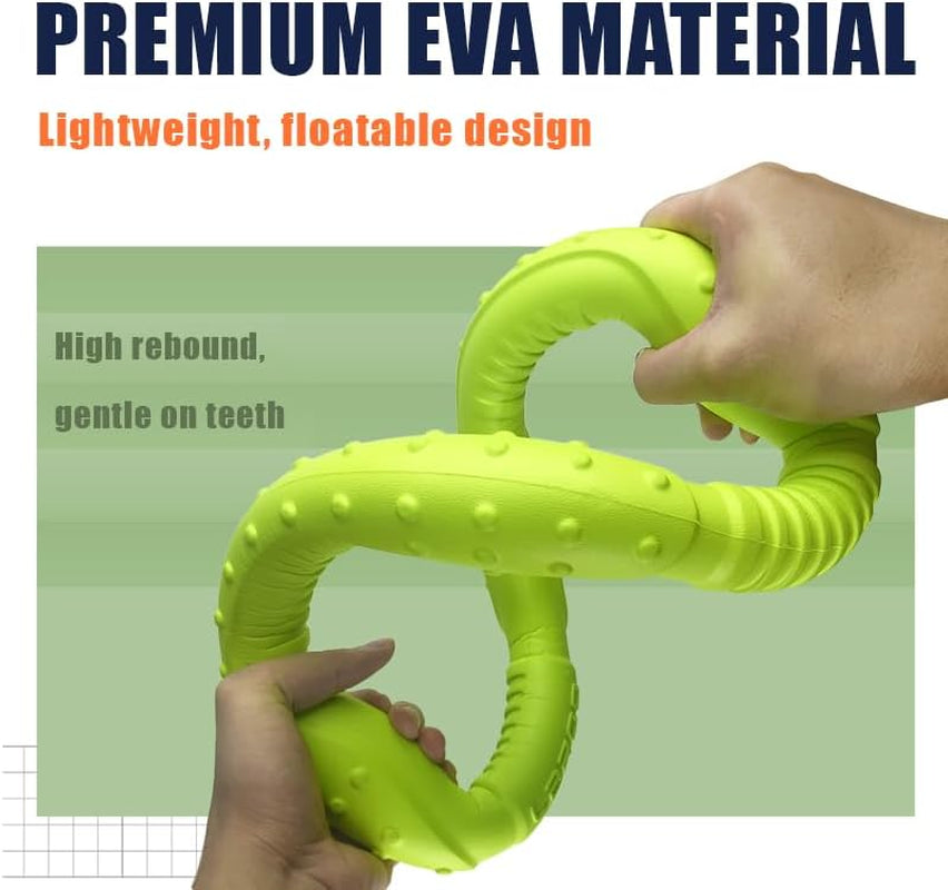Exciting Dog Ring Toy - Durable Soft Flying Disc for Fun Fetching & Training! Perfect for Medium & Large Breeds, Floats for Water Play (Green, 11.8 Inch)
