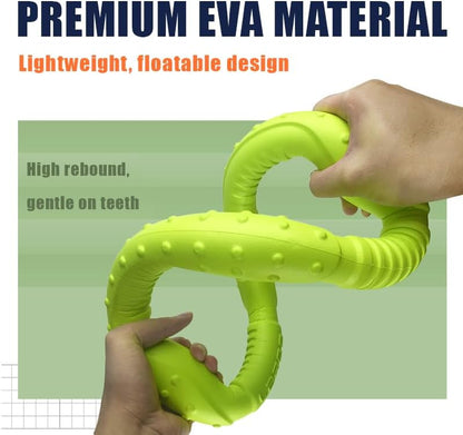 Exciting Dog Ring Toy - Durable Soft Flying Disc for Fun Fetching & Training! Perfect for Medium & Large Breeds, Floats for Water Play (Green, 11.8 Inch)