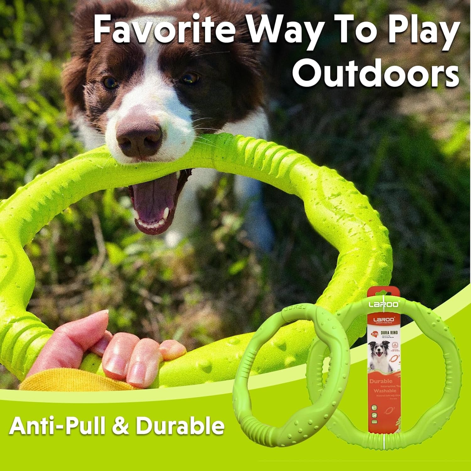 Exciting Dog Ring Toy - Durable Soft Flying Disc for Fun Fetching & Training! Perfect for Medium & Large Breeds, Floats for Water Play (Green, 11.8 Inch)